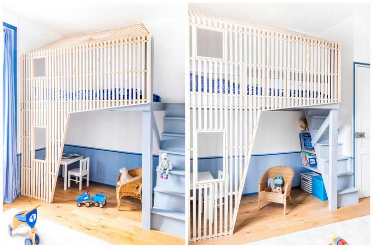 lit mezzanine cabane