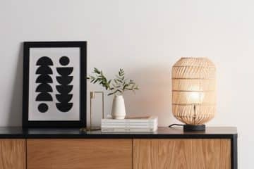 lampe en rotin