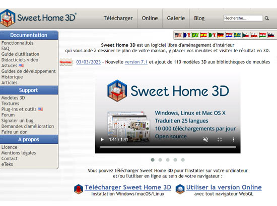 Logiciel de décoration intérieur gratuit en ligne ou à télécharger – Sweet Home 3D