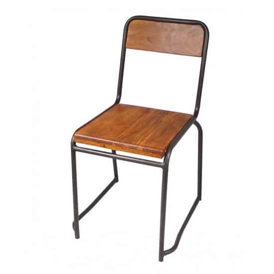 chaise bois metal