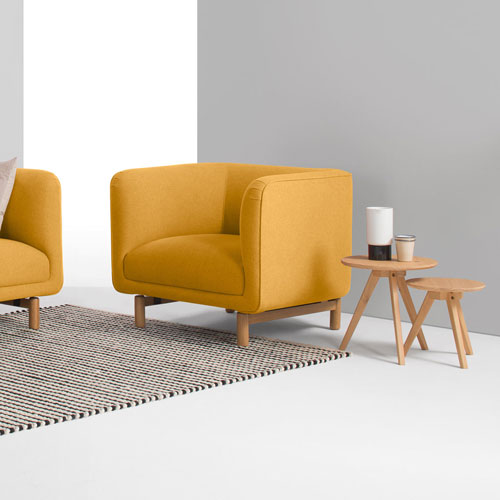 Fauteuil / Canapé Jaune - Bon état, Dimensions 90x90 Cm, à Venir Chercher