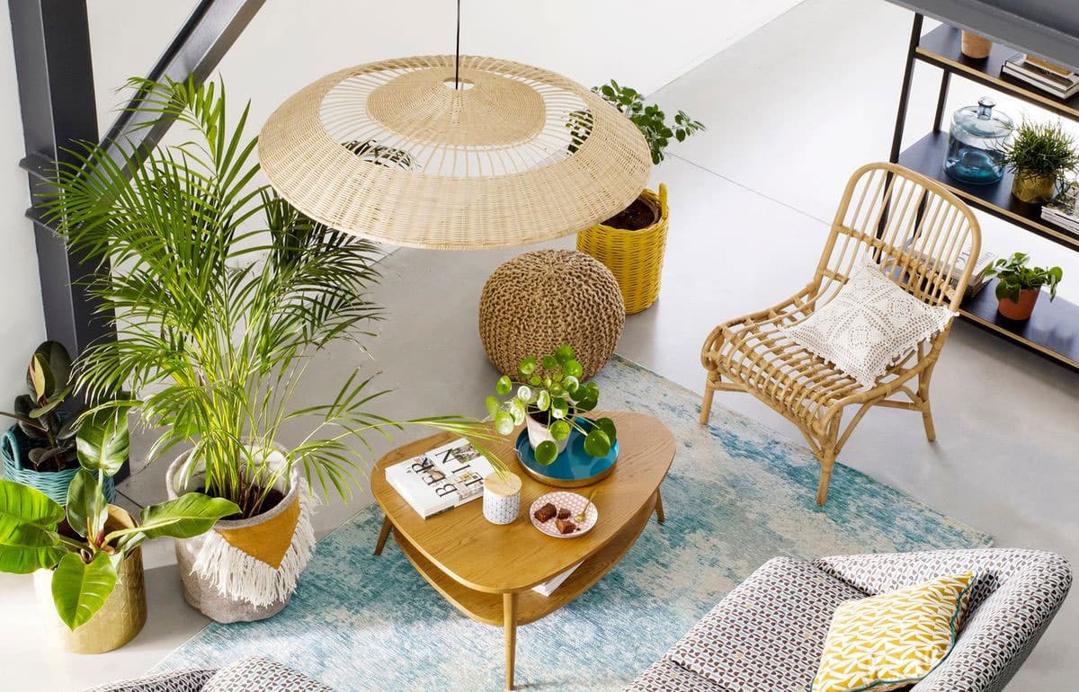 Une Suspension Rotin Pour Un Intérieur Au Charme Vintage