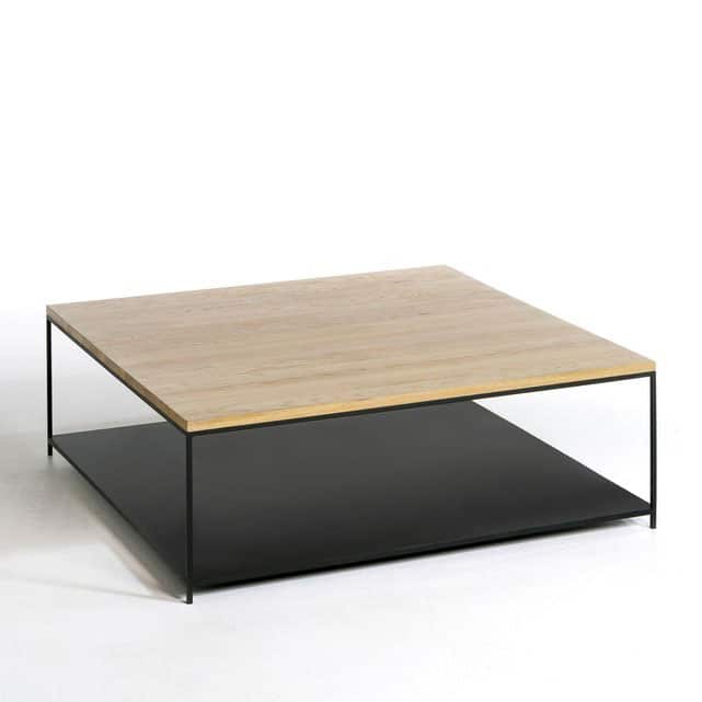 table basse carrée bois massif