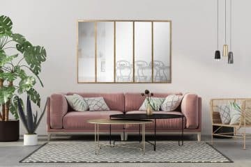 grand miroir doré