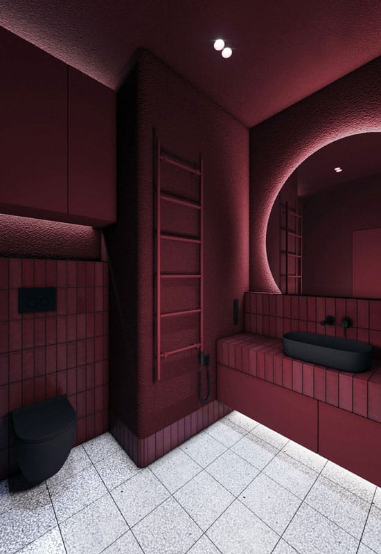 salle de bains futuriste 