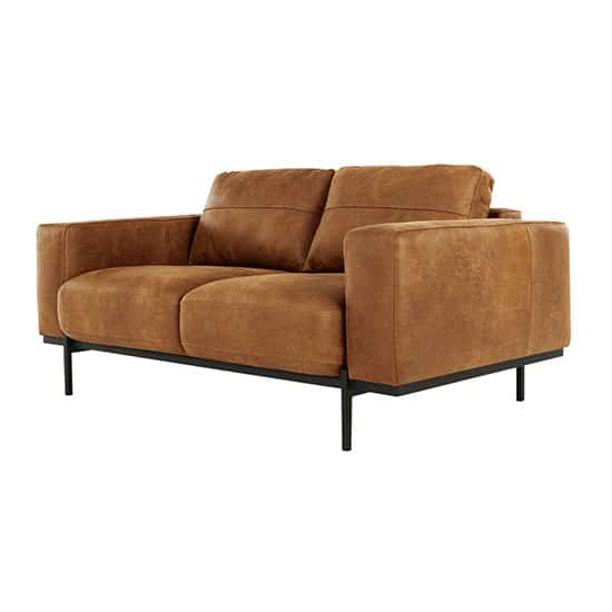 Canapé d'angle Violetta Simili cuir marron 300 x 220 cm Recamière variable