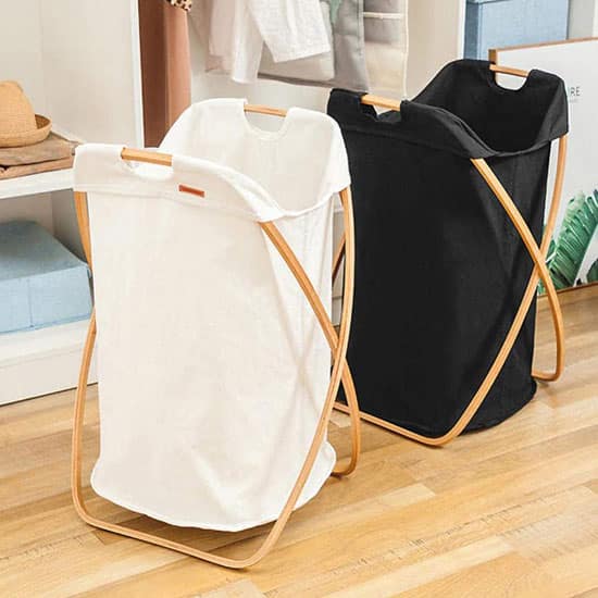 Panier à linge pliable en bambou - KLI2670C | Aubry Gaspard
