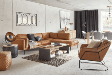 canapé angle cuir