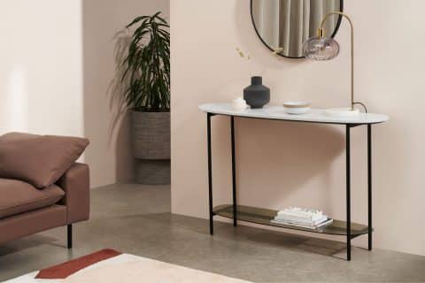 Console Murale Blanc - Style Chinois - 6 Tiroirs 2 Portes - Palazzo INT
