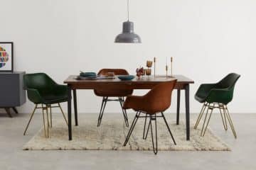 chaise en cuir vintage