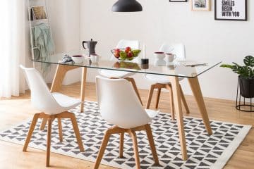 table en verre