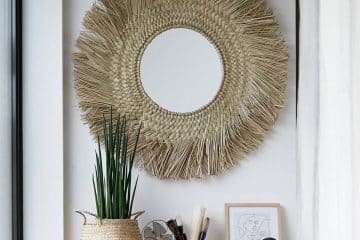 miroir en raphia