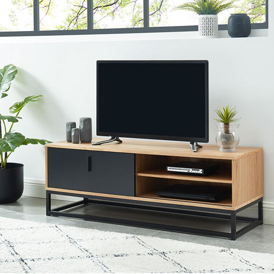 Meuble tv industriel en bois et métal 