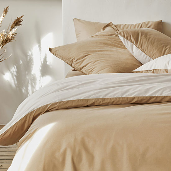 Oreillers et housse de couette en coton
