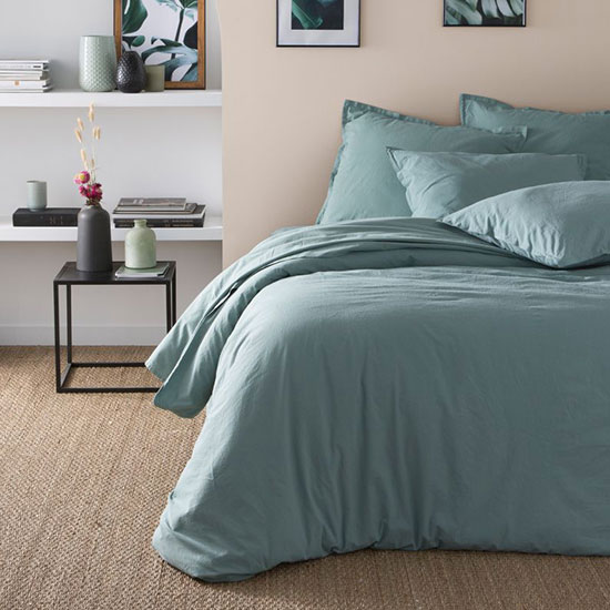 Parure de lit vert sauge pour une ambiance apaisante