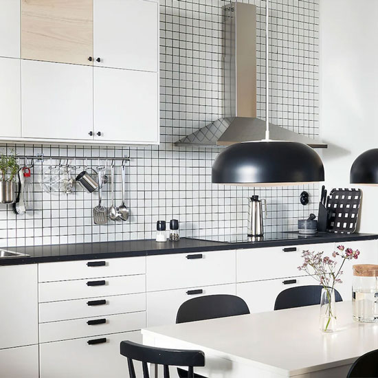 Une cuisine graphique et minimaliste d'inspiration scandinave
