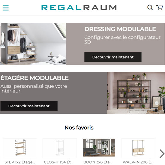 Meubles de rangement sur mesure et modulables à concevoir sur le site de Regalraum