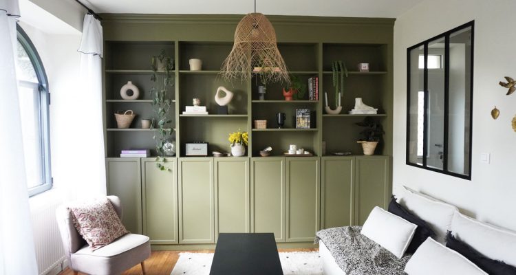 ikea hack bibliothèque sur mesure