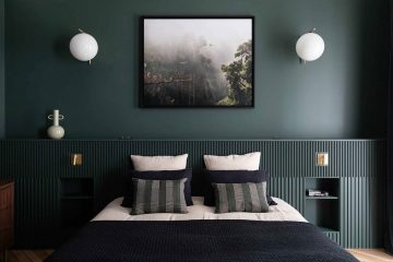 déco tendance chambre à coucher vert sapin