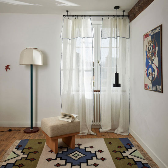 Coup de cœur pour ce tapis en laine aux motifs berbères revisités.