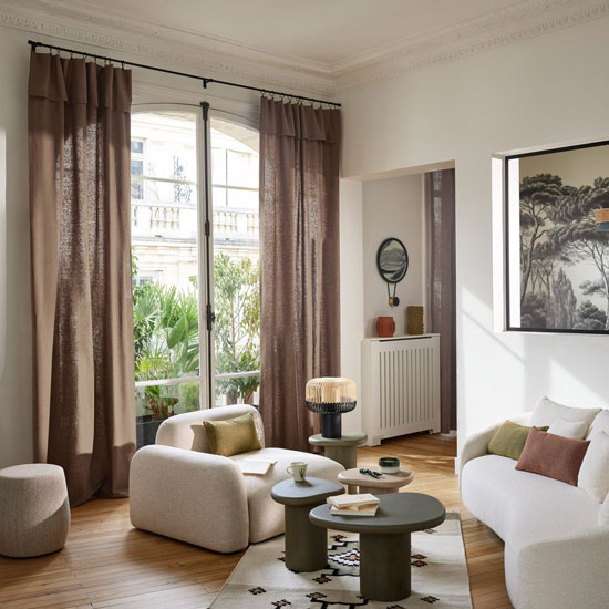 Sublimez votre intérieur avec des rideaux en fibres 100% végétales.