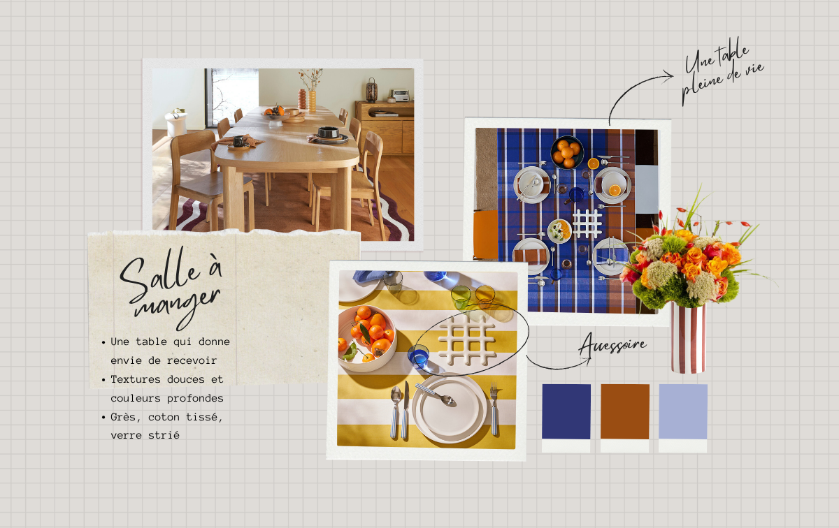 moodboard pour imaginer une ambiance chaleureuse et élégante