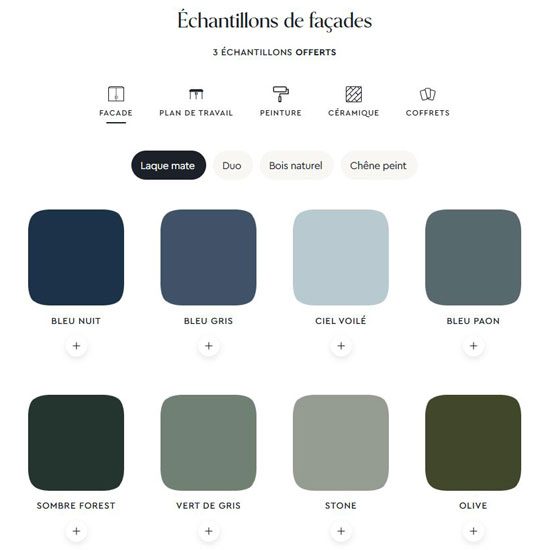 Recevez les échantillons à domicile pour vous projeter plus facilement