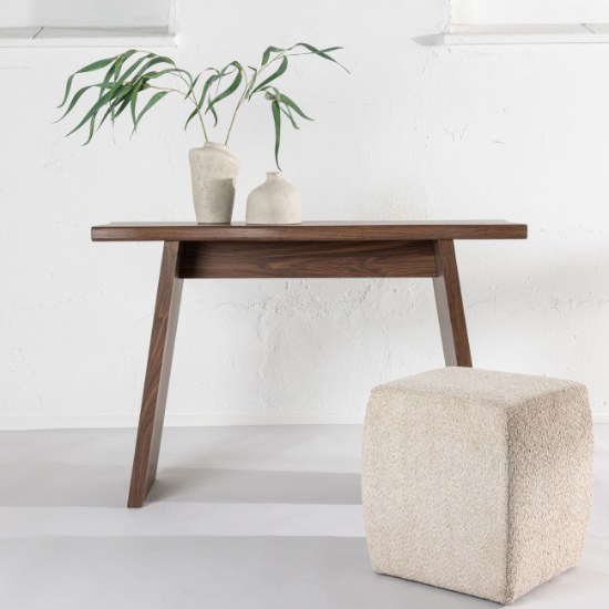 Bureau à faible profondeur en bois foncé Kirkenes Bureau à faible profondeur scandinave en bois foncé