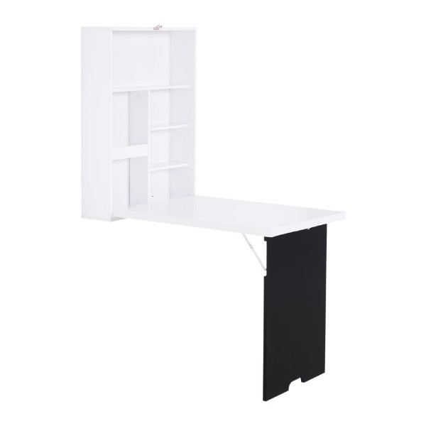 Bureau mural pliable Homcom Bureau mural pliable Homcom avec tableau craie – Maisons du Monde
