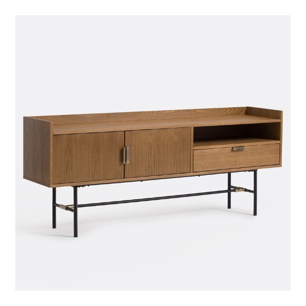 Enfilade scandinave Botello noyer et pieds metal noir La Redoute