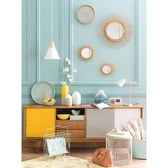 Enfilade scandinave années 50 Paulette en pin