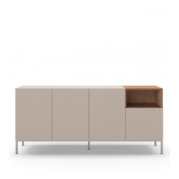 Enfilade scandinave Quenor bois et metal 4 portes Drawer