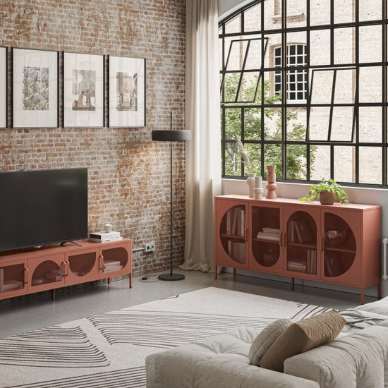 Enfilade scandinave originale Zio terracotta