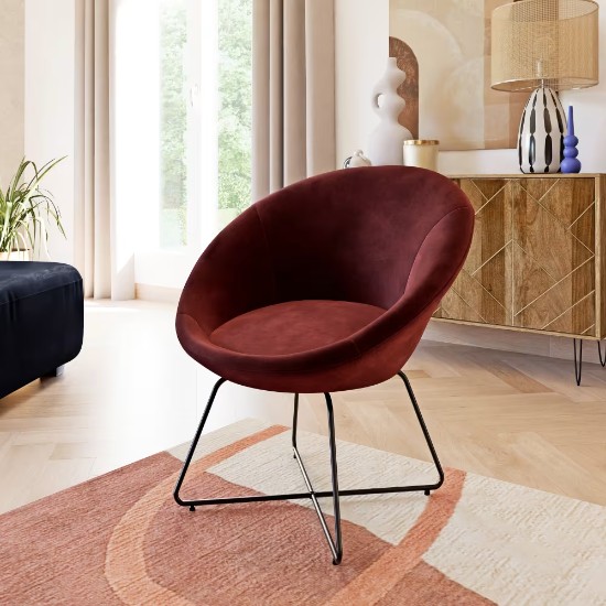 Hipop Maisons du Monde Fauteuil en velours coloré Maisons du Monde
