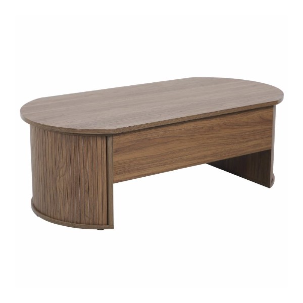 Table basse ovale Gaby plateau relevable effet bois foncé Maisons du Monde Table basse ovale Gaby plateau relevable effet bois foncé Maisons du Monde