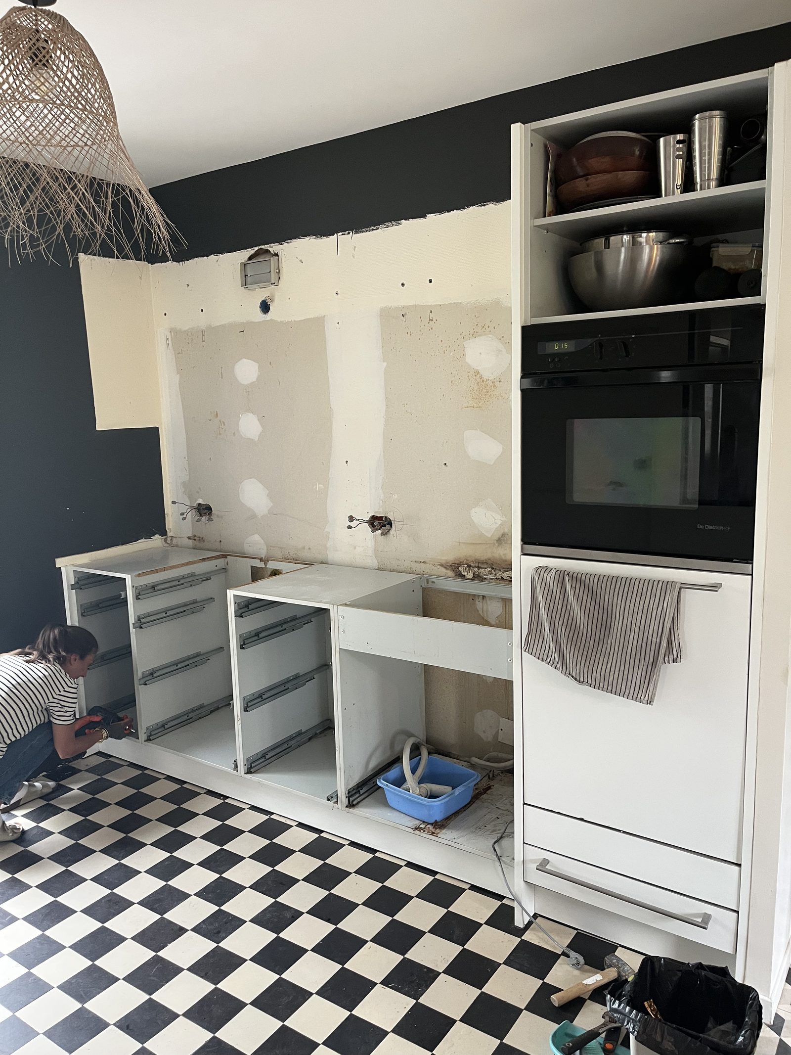 Rénovation de cuisine : dépose de l'ancienne cuisine