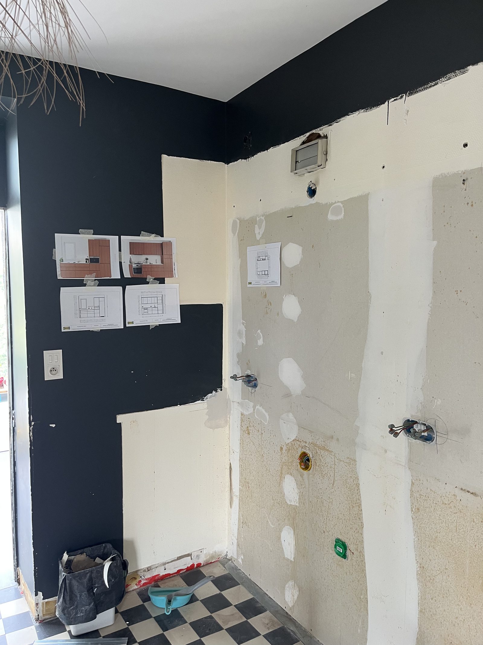 Rénovation de cuisine : la cuisine démontée pendant les travaux