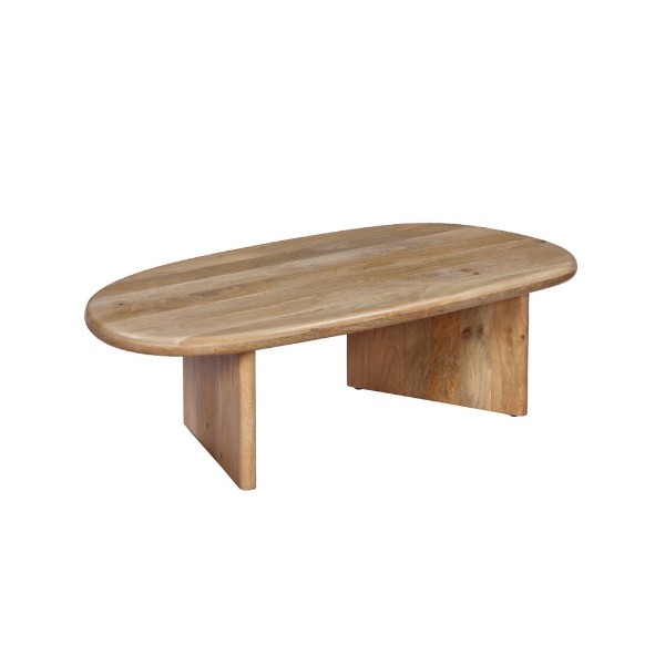 Table basse ovale Shiva en bois de manguier Table basse ovale Shiva en bois de manguier