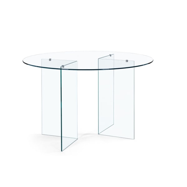 Table en verre ronde transparente Maisons du Monde