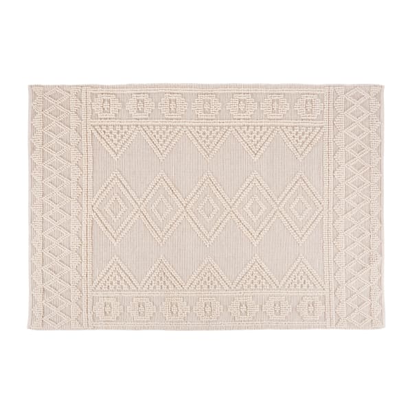 Tapis berbère Alisina Maisons du Monde en laine et coton écru et gris Tapis berbère Alisina Maisons du Monde en laine et coton écru et gris