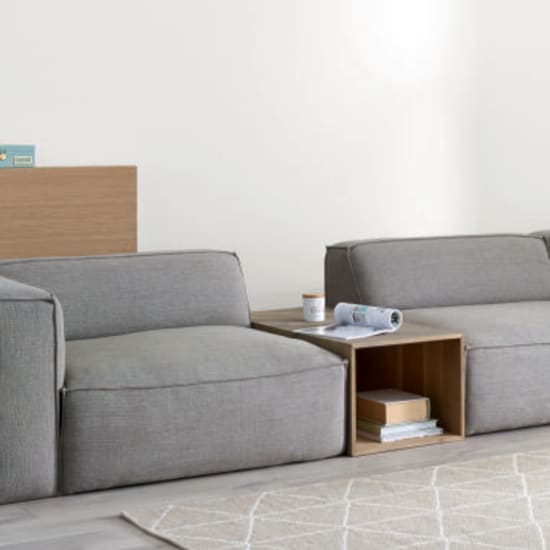 Tapis scandinave Slow Maisons du Monde en situation dans un salon