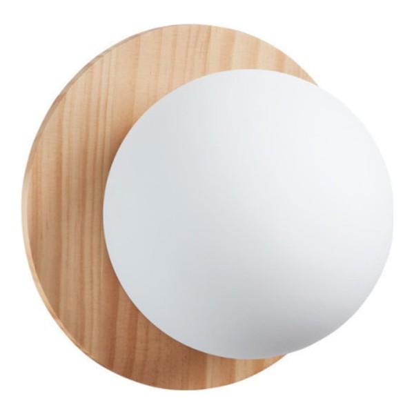 Applique murale de salle de bain Floc en bois clair et verre, Millumine La Redoute