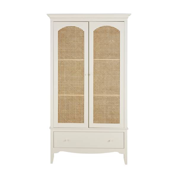 Armoire blanche en cannage Debbie 2 portes, Maisons du Monde
