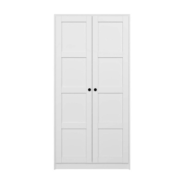Armoire blanche Marfa 2 portes a cadres moulures, La Redoute