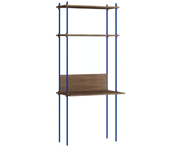 Bureau MOEBE Shelving System, colonne étagères et bureau intégré