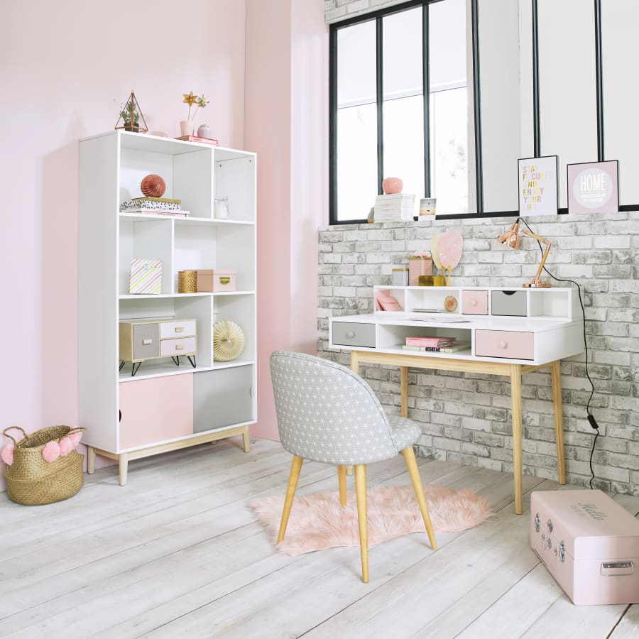 Bureau fille pastel Blush Maisons du Monde en situation