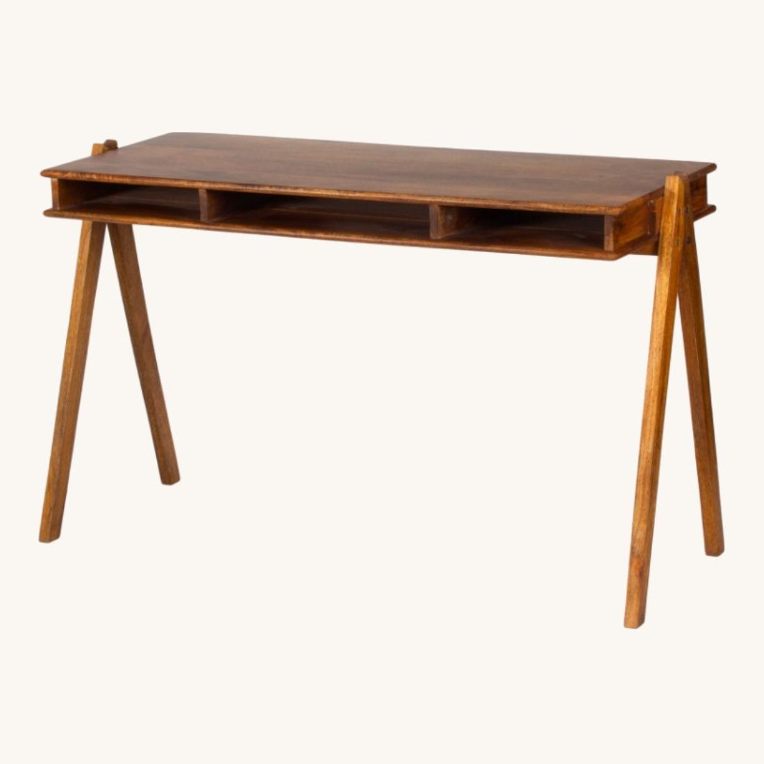 Bureau vintage Compartment en bois a 3 niches Drawer