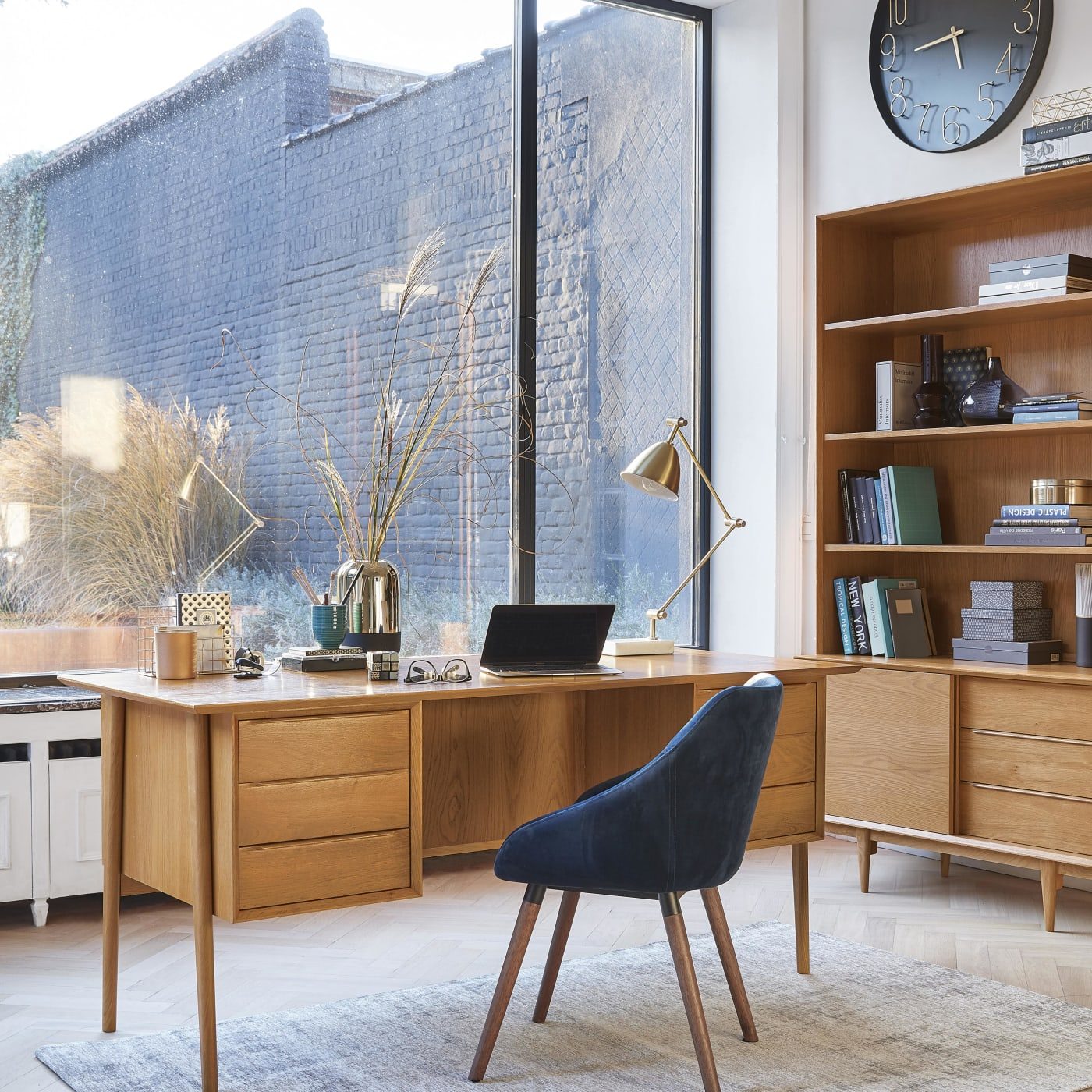Bureau vintage Portobello en chene massif Maisons du Monde