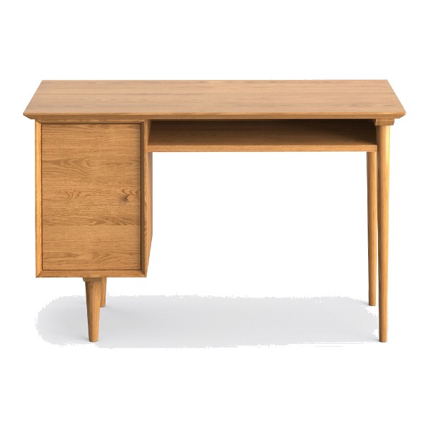 Bureau vintage 1 caisson Quilda en chene clair La Redoute