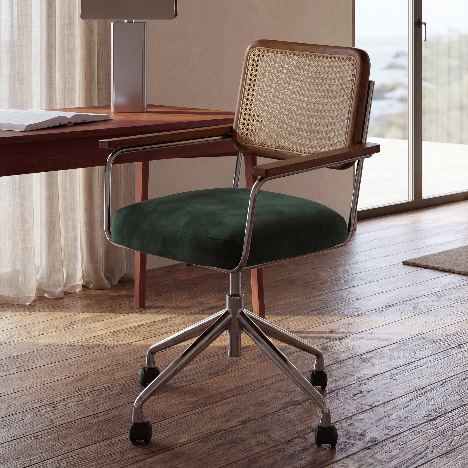 Chaise de bureau Rosalie Maisons du Monde en situation dans un bureau
